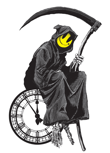 Grim Reaper Clock animated